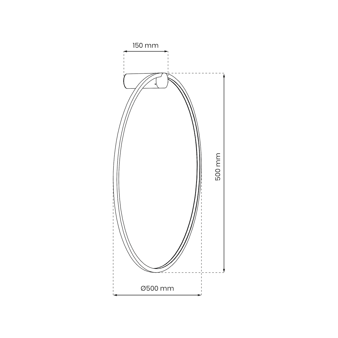 Kinkiet Saturno Black 25W LED - obrazek 4