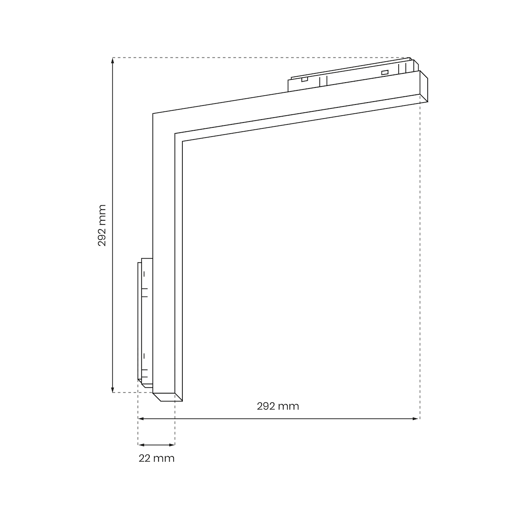 MAGNETIC TRACK 20mm L-DOWN 24W 3000K - obrazek 2