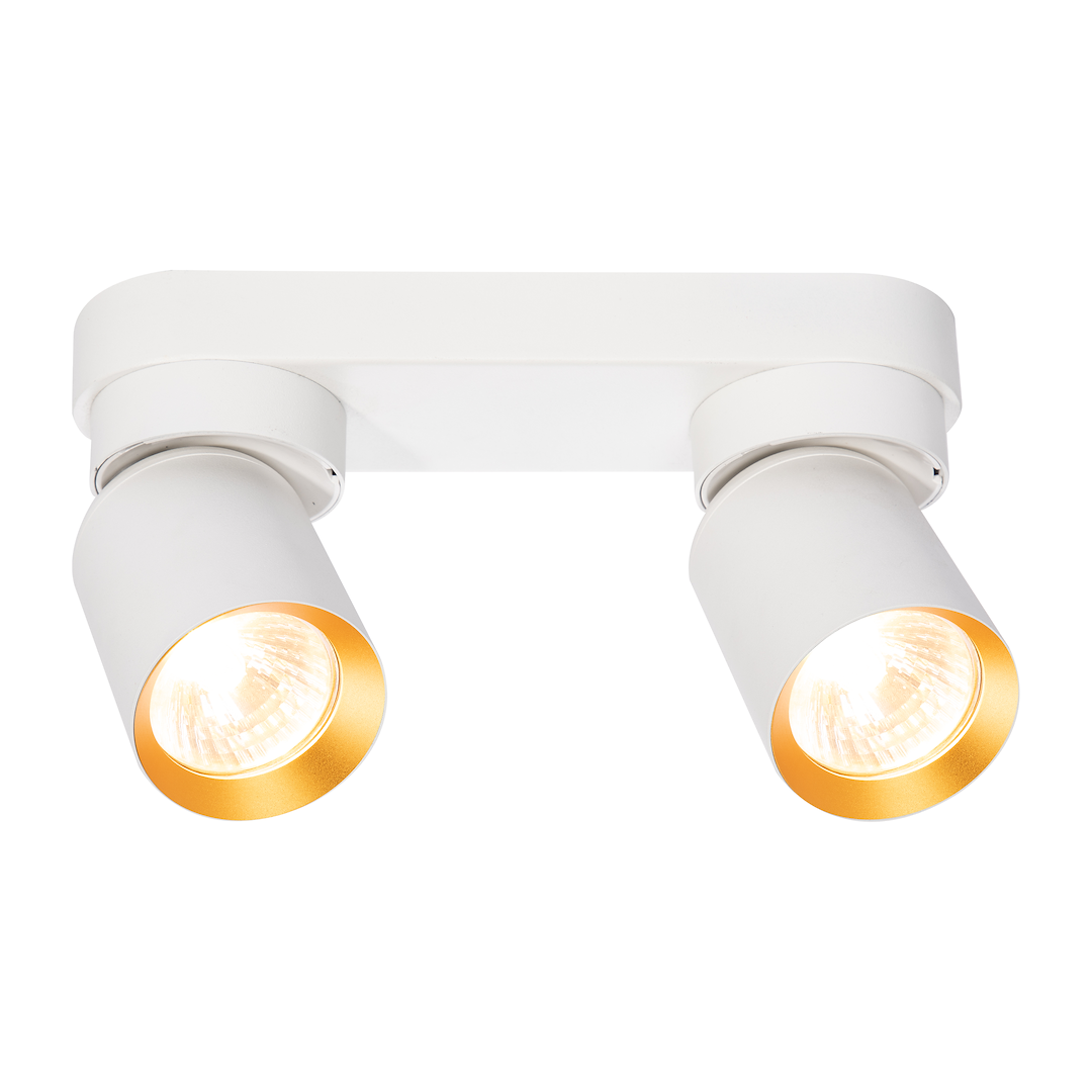 Lampa Sufitowa Andy 2xGU10 Biały + Złoty - obrazek 2