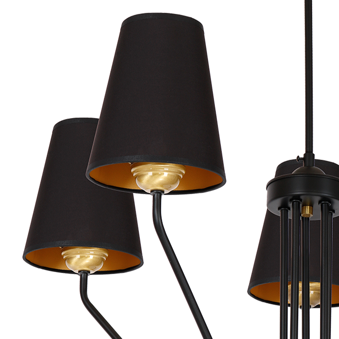 Żyrandol VICTORIA BLACK 5xE27 - obrazek 4