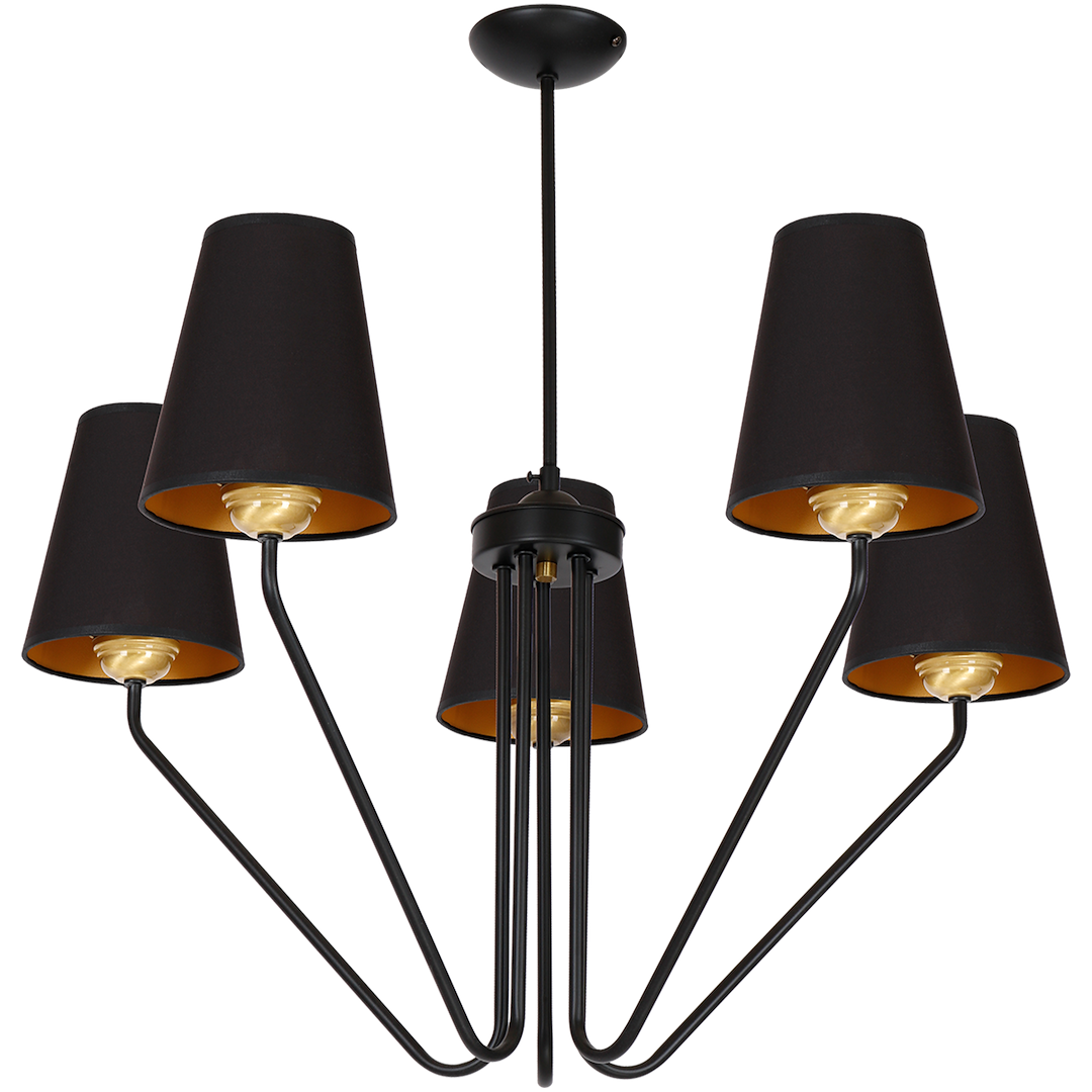 Żyrandol VICTORIA BLACK 5xE27 - obrazek 10