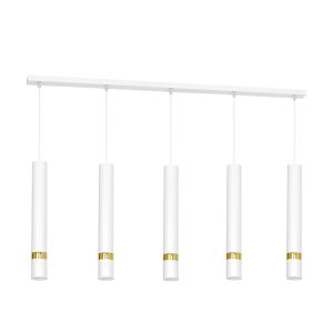 Lampa wisząca Joker 5xGU10 Biały/Złoty