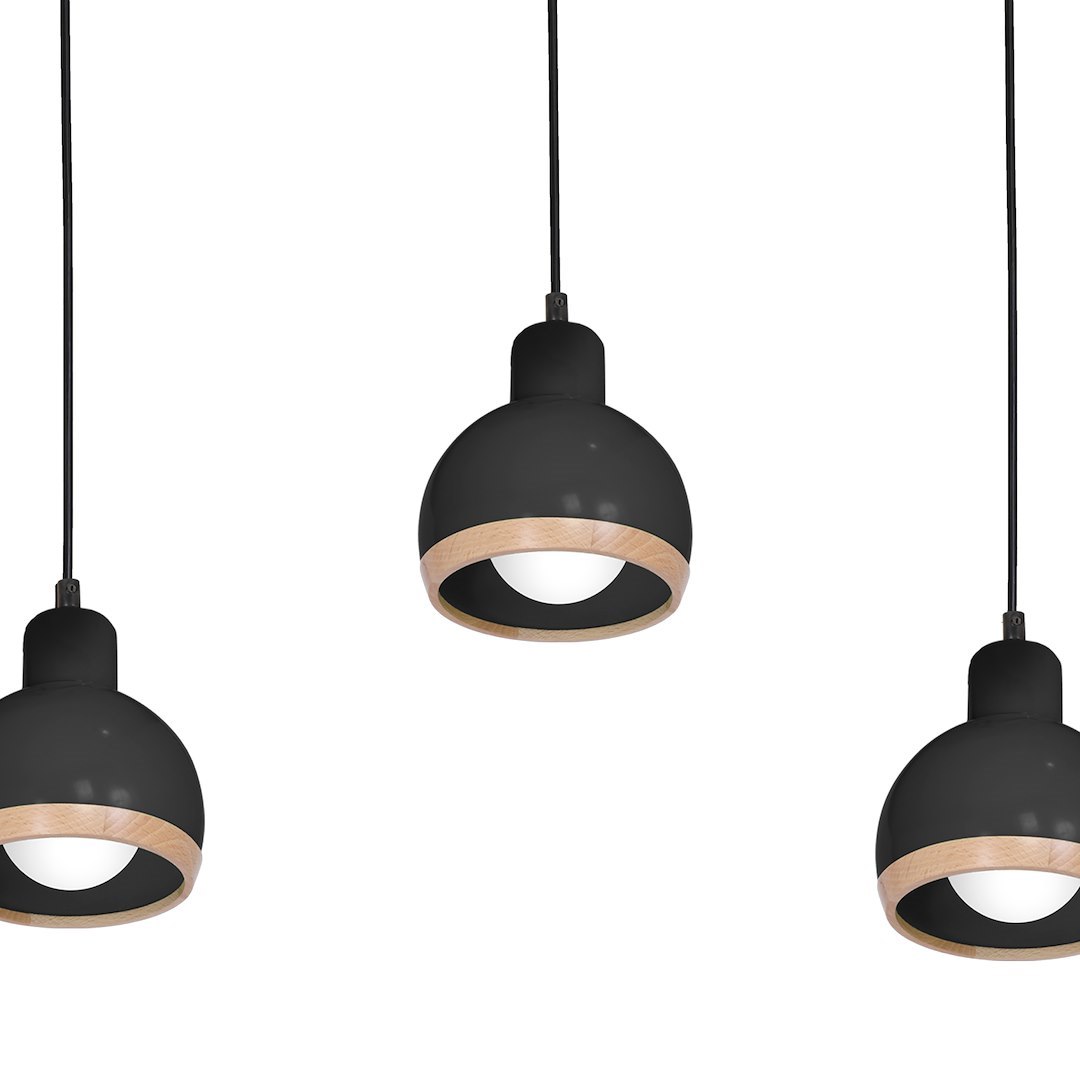 Lampa wisząca OVAL BLACK 3xE27 - obrazek 2