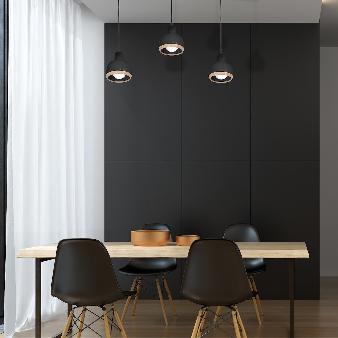 Lampa wisząca OVAL BLACK 3xE27 - obrazek 3