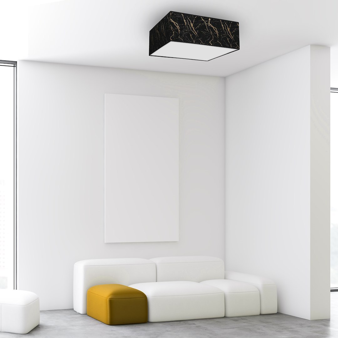 Lampa sufitowa SENSO Black/Gold kwadrat 3xE27 - obrazek 3