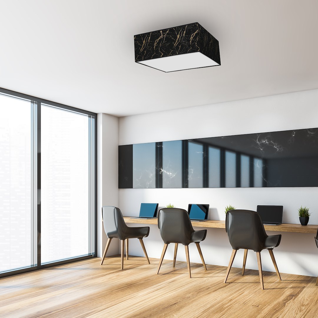 Lampa sufitowa SENSO Black/Gold kwadrat 3xE27 - obrazek 5