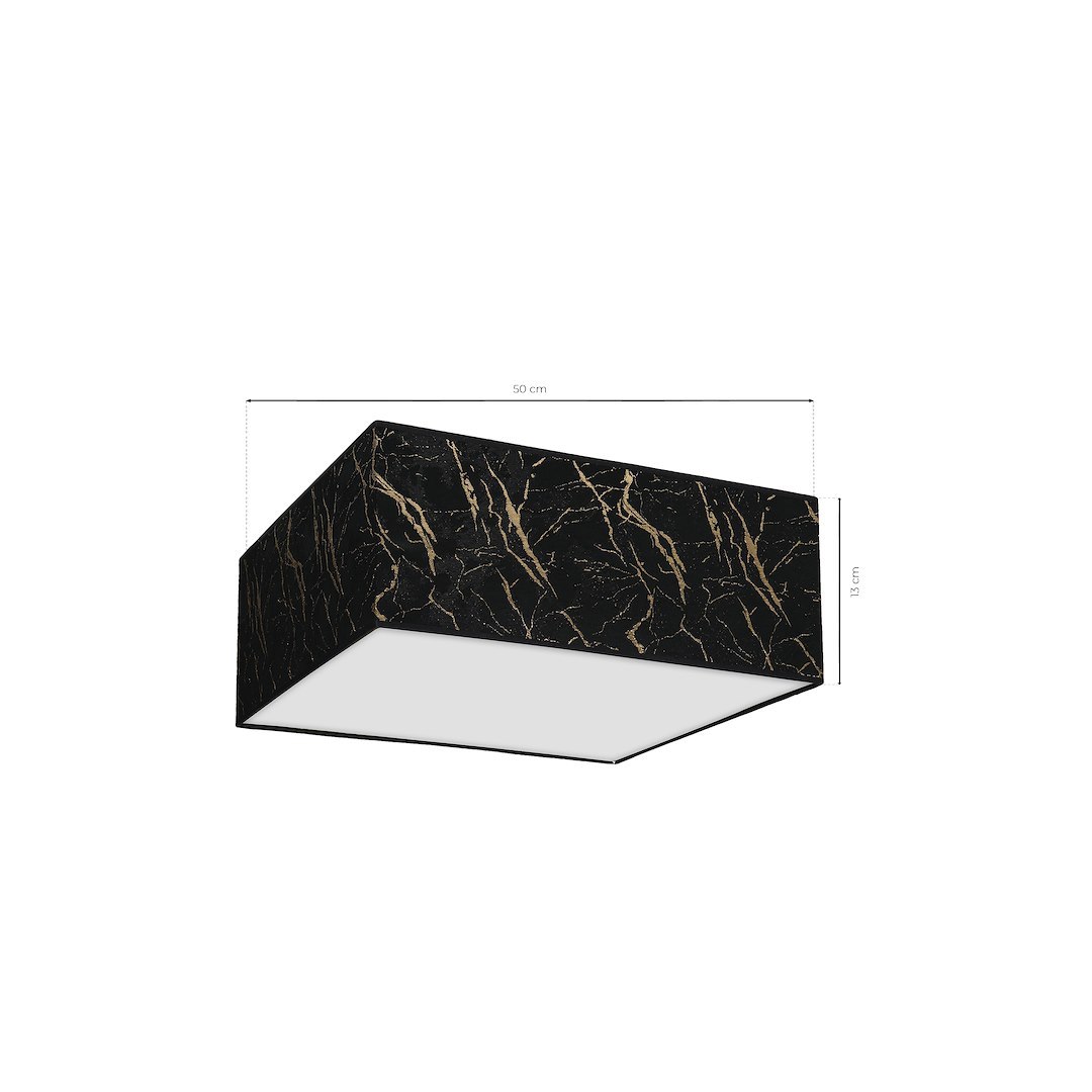 Lampa sufitowa SENSO Black/Gold kwadrat 3xE27 - obrazek 7