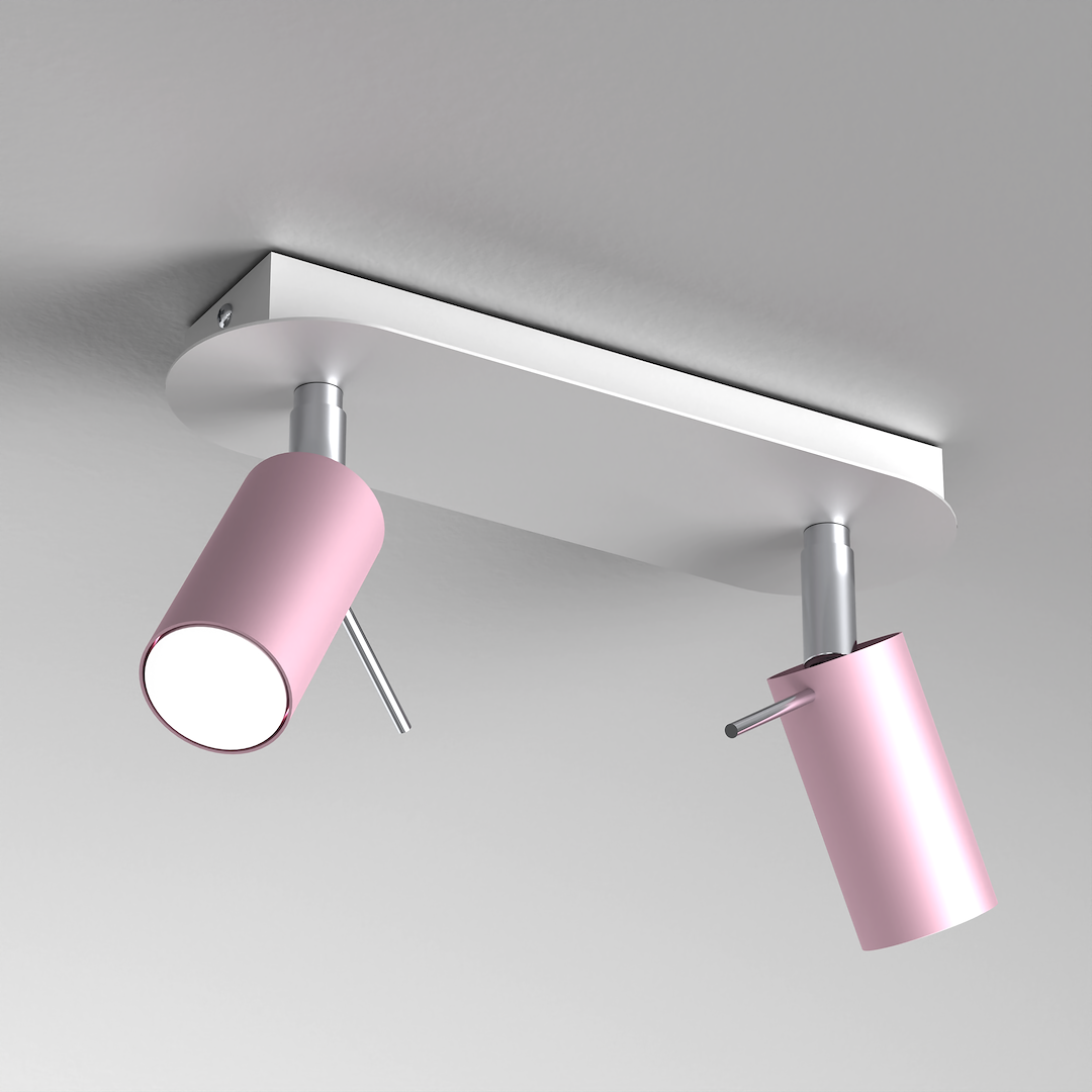 Lampa sufitowa Preston 2x mini GU10 Różowy/Biały - obrazek 2