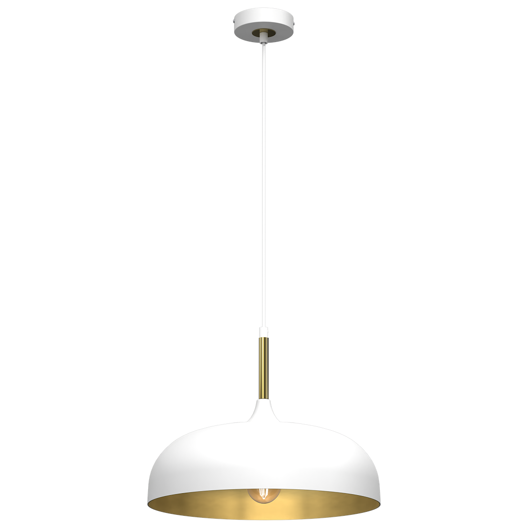 Lampa wisząca Lincoln 1xE27 35cm Biały/Złoty - obrazek 7