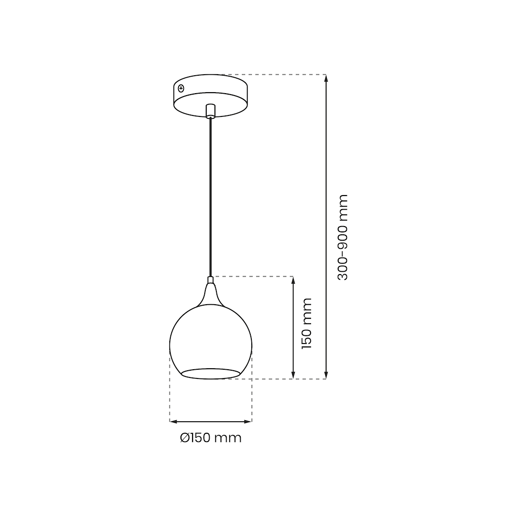 Lampa wisząca MONTE SILVER fi 150 1xE27 - obrazek 6