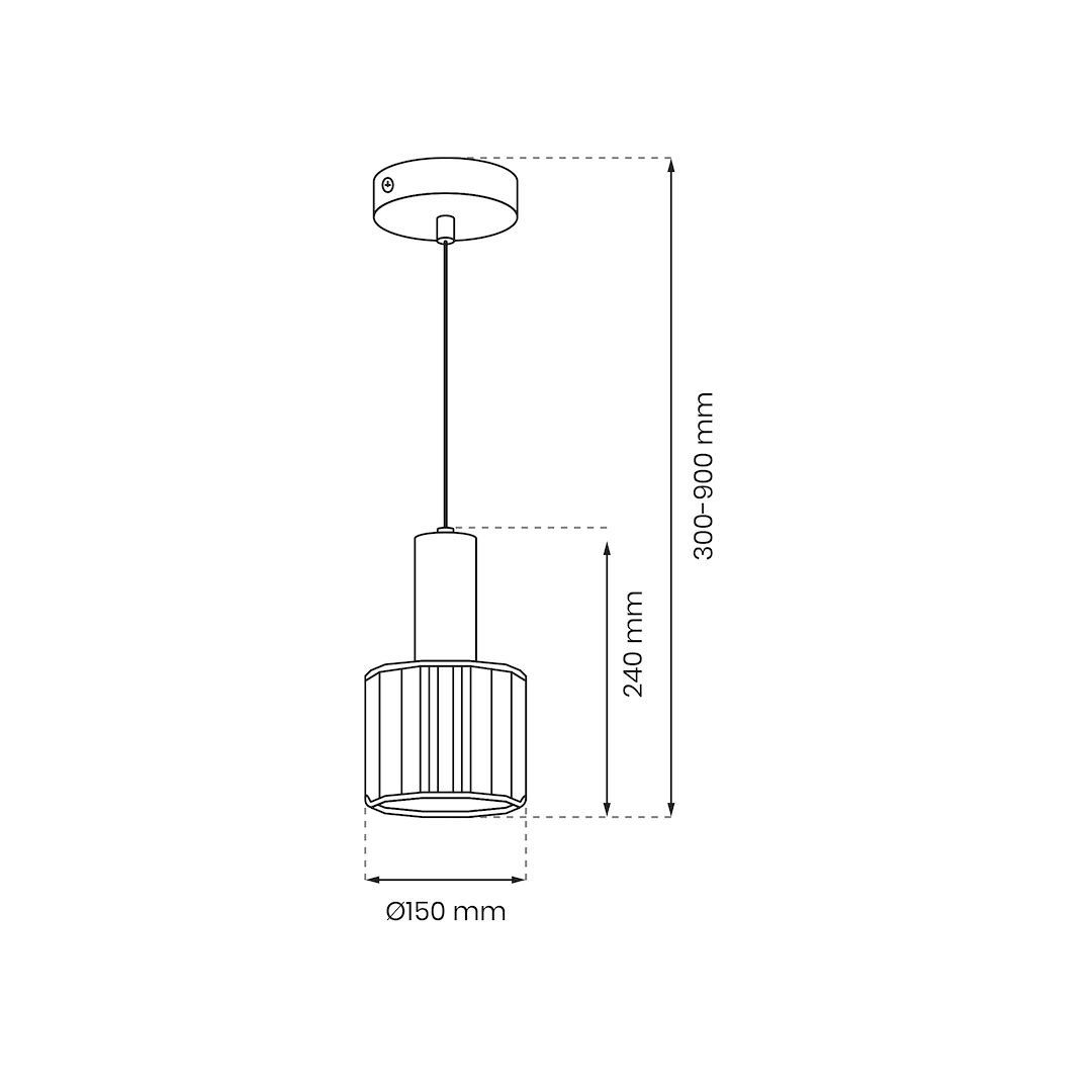 Lampa wisząca CRISTAL 1xE27 - obrazek 6