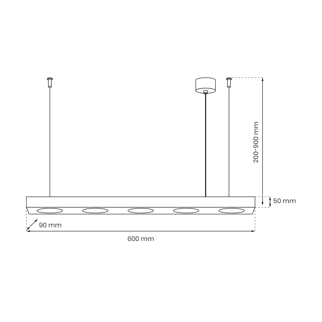 Lampa wisząca ALEXANDER 5xGX53 - obrazek 4