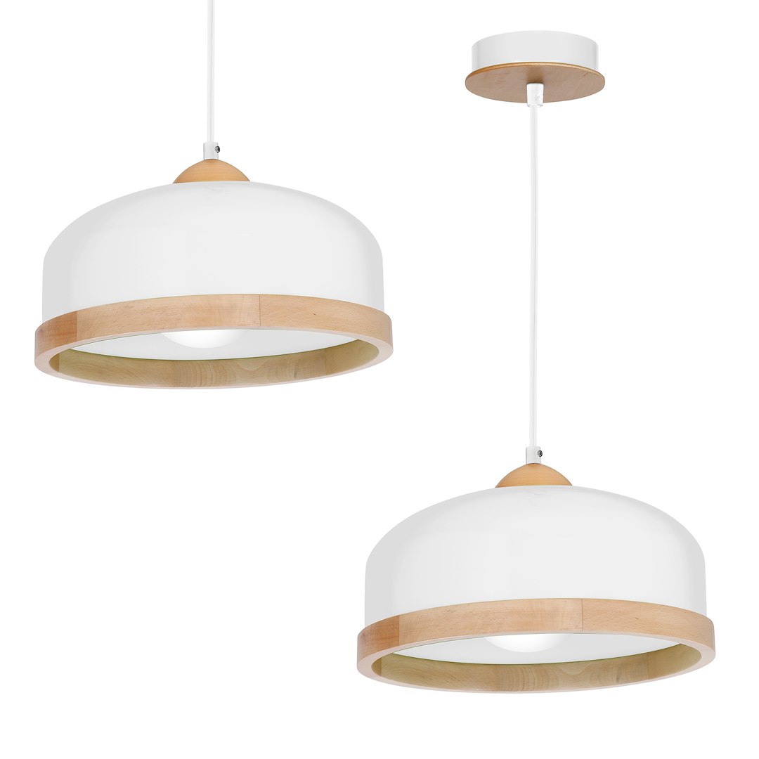 Lampa wisząca Studio Biały 1xE27