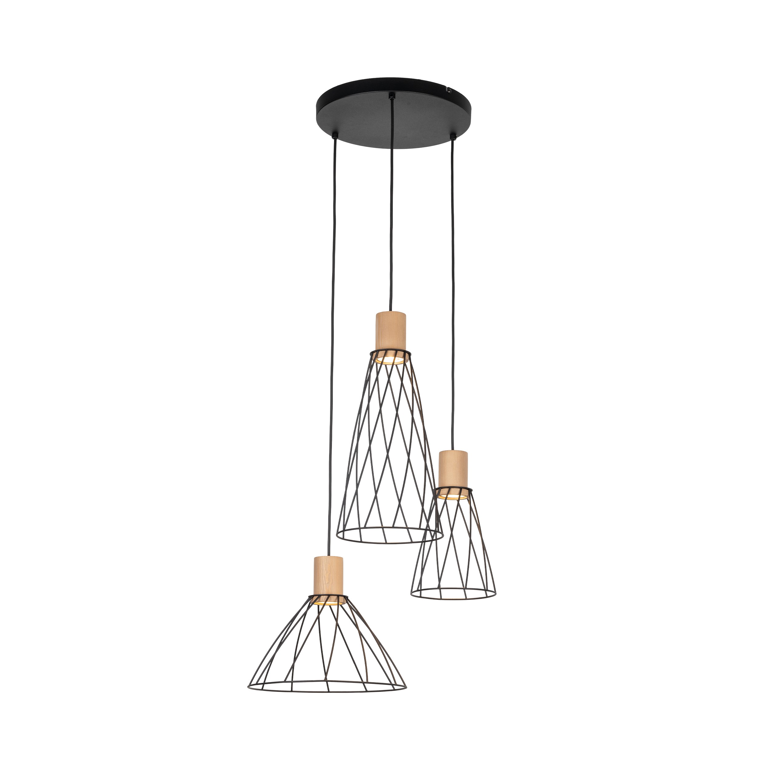 MODESTO WOOD SOSNA LAMPA WISZACA 3 KOŁO - obrazek 7