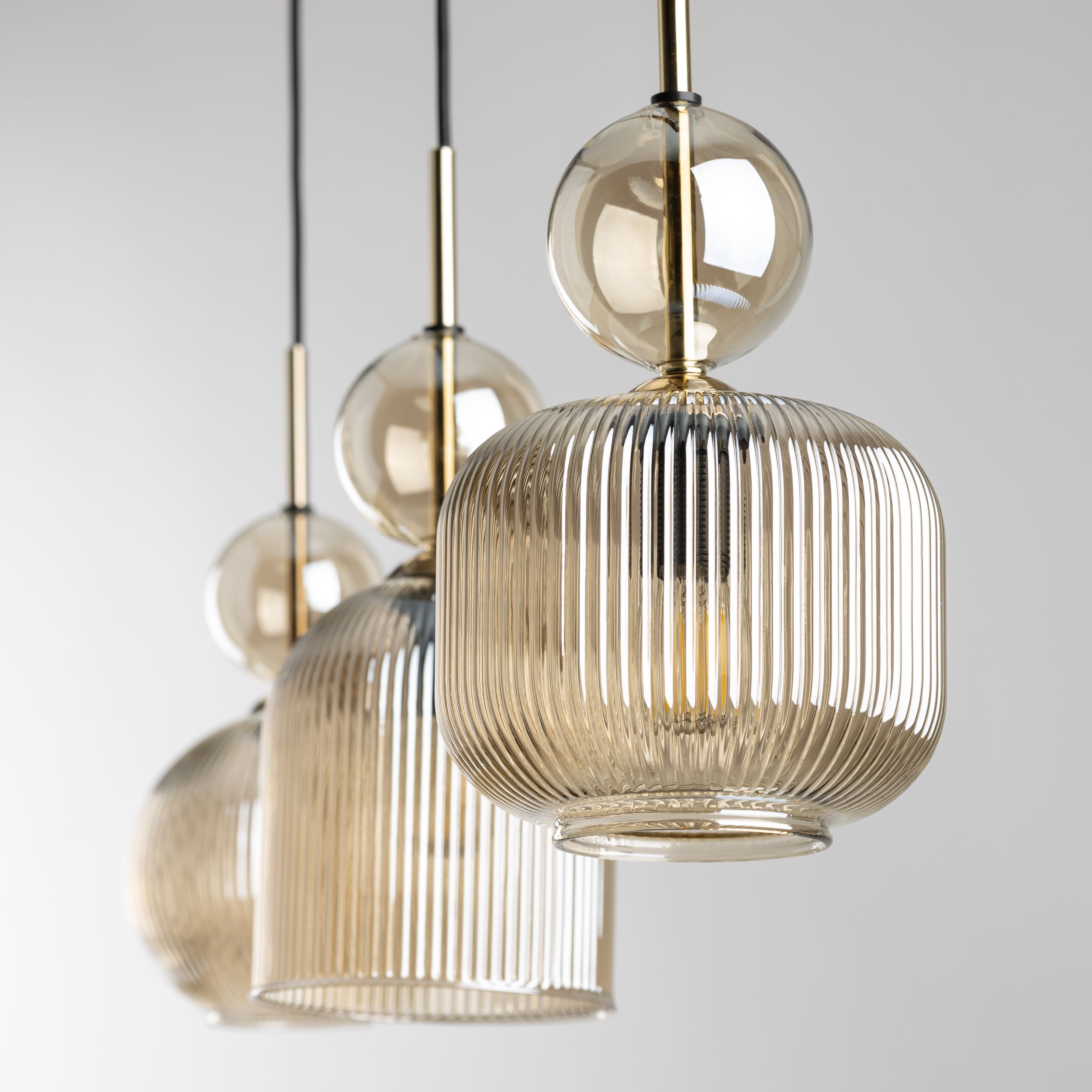 SOPHIA COGNAC LAMPA WISZĄCA 3XE14 - obrazek 5