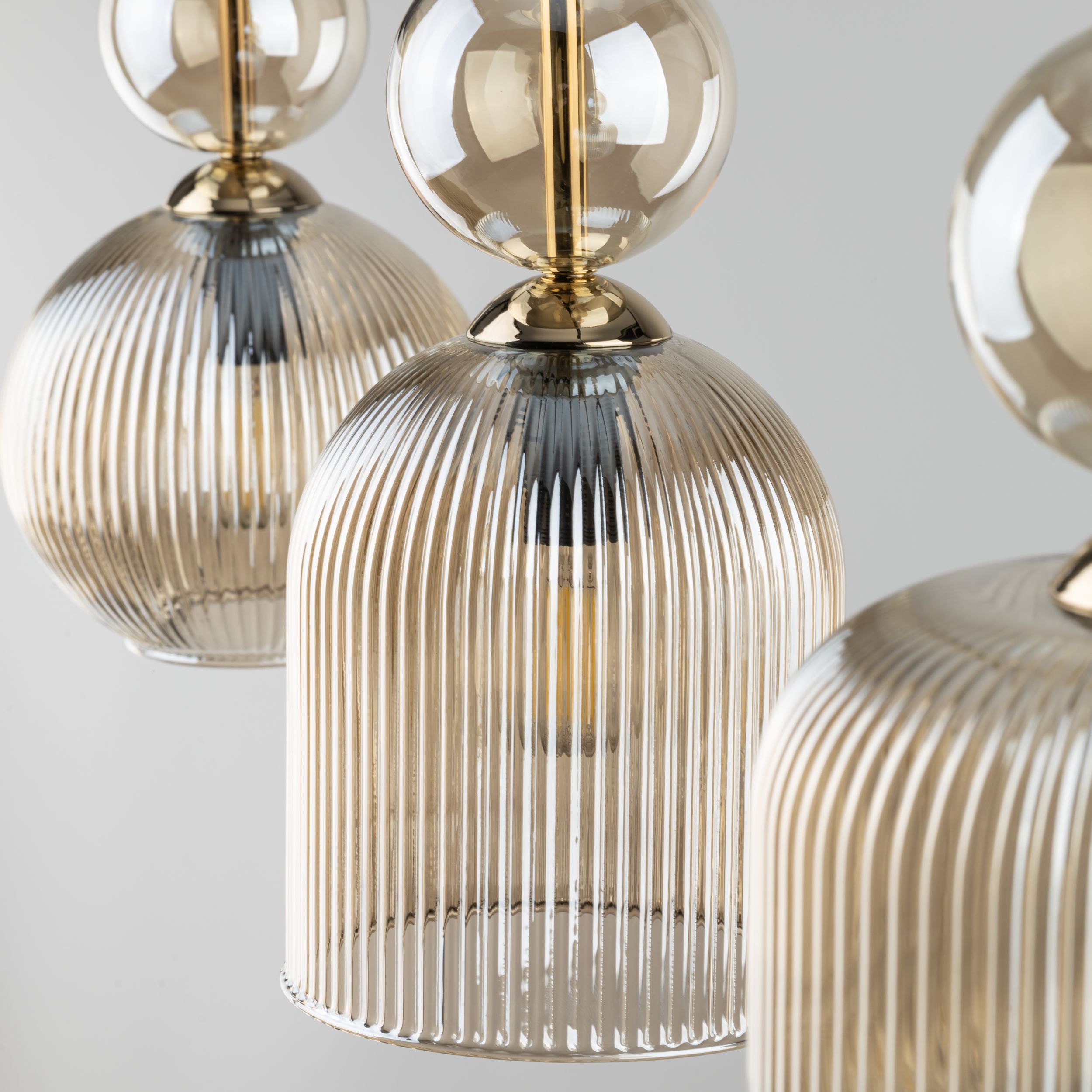 SOPHIA COGNAC LAMPA WISZĄCA 3XE14 - obrazek 6