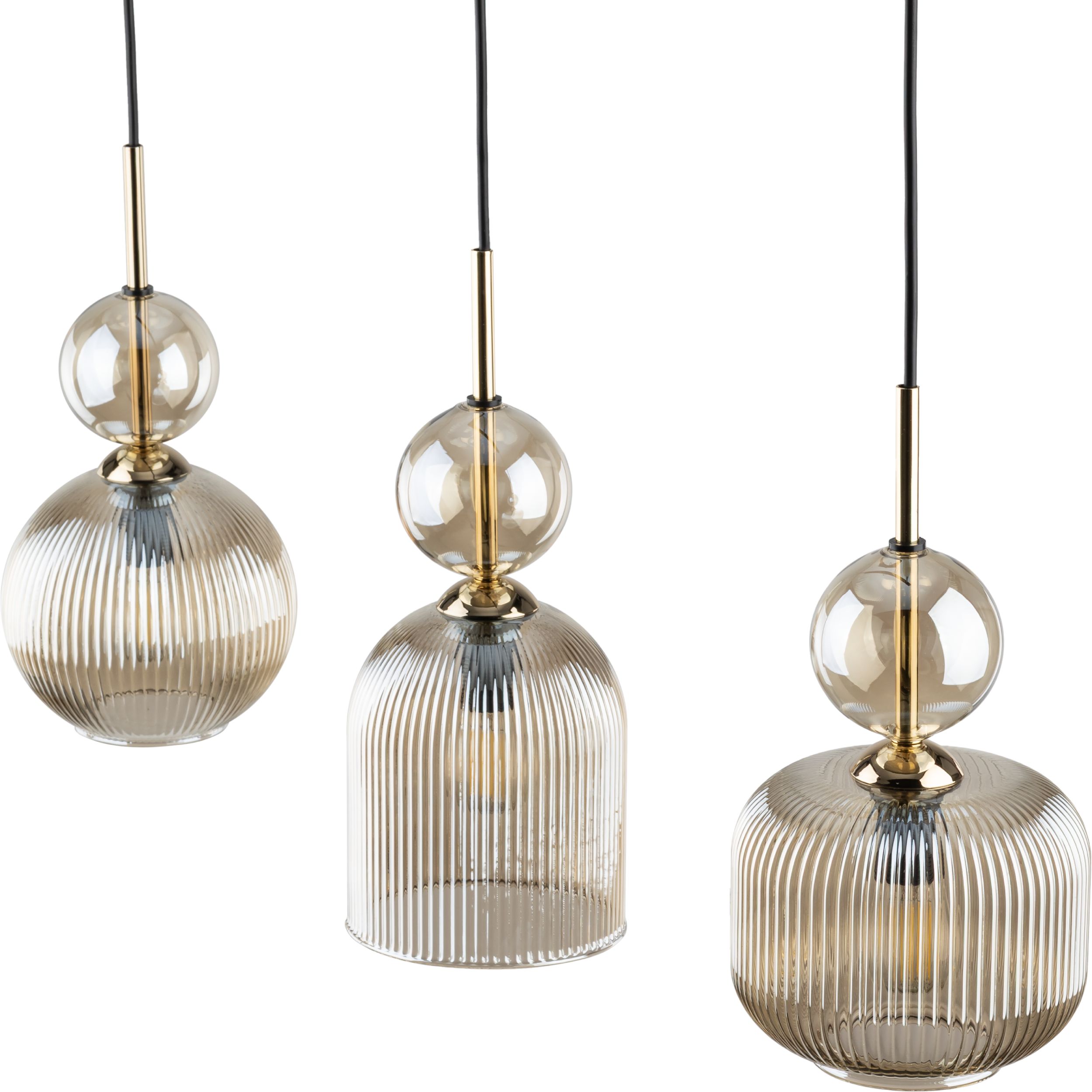 SOPHIA COGNAC LAMPA WISZĄCA 3XE14 - obrazek 7