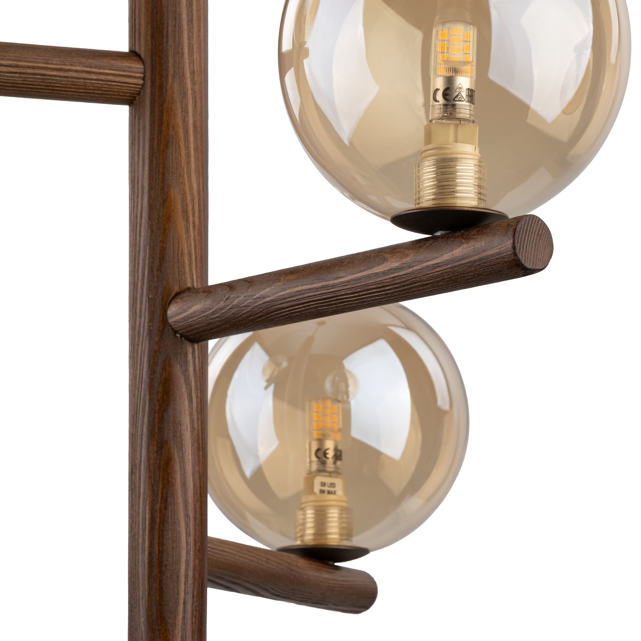 ESTERA WOOD ORZECH BURSZTYN LAMPA WISZACA 3XG9 - obrazek 4