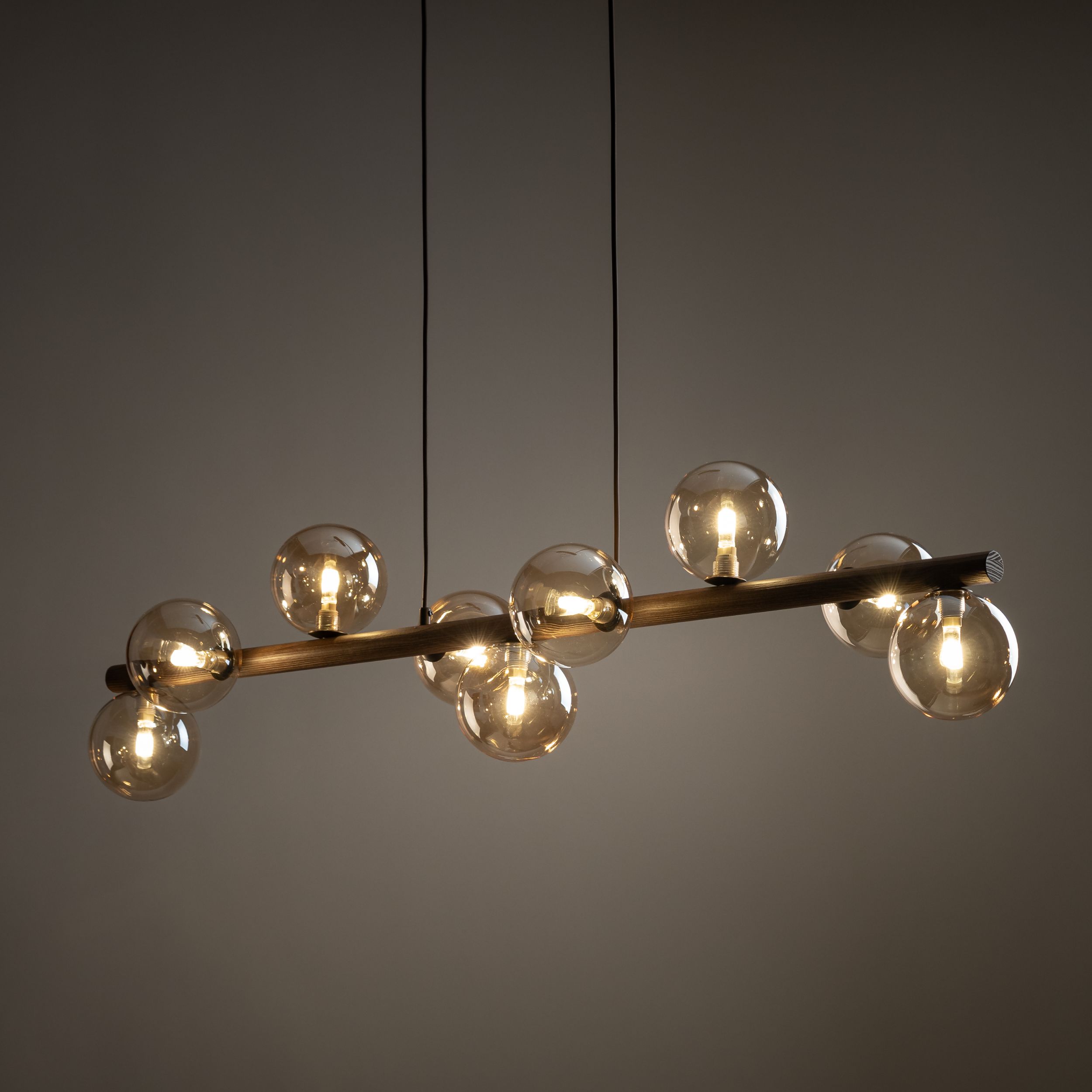 ESTERA WOOD ORZECH BURSZTYN LAMPA WISZACA 9XG9 - obrazek 2