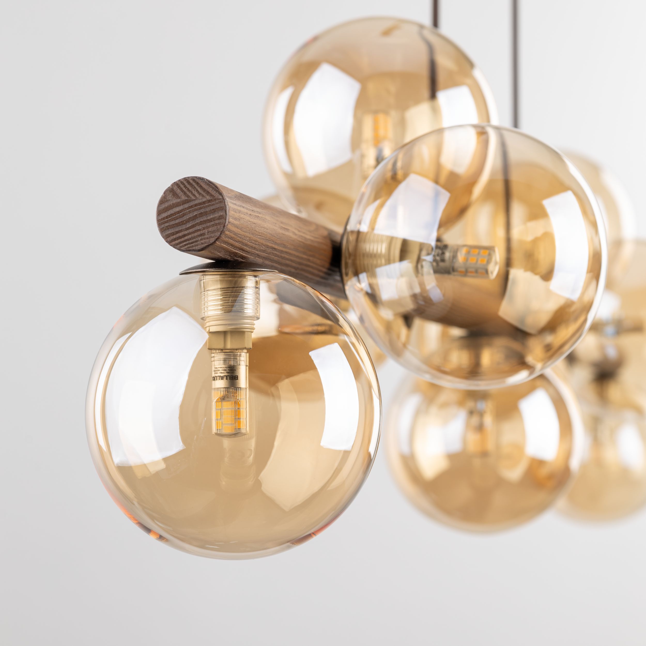 ESTERA WOOD ORZECH BURSZTYN LAMPA WISZACA 9XG9 - obrazek 3
