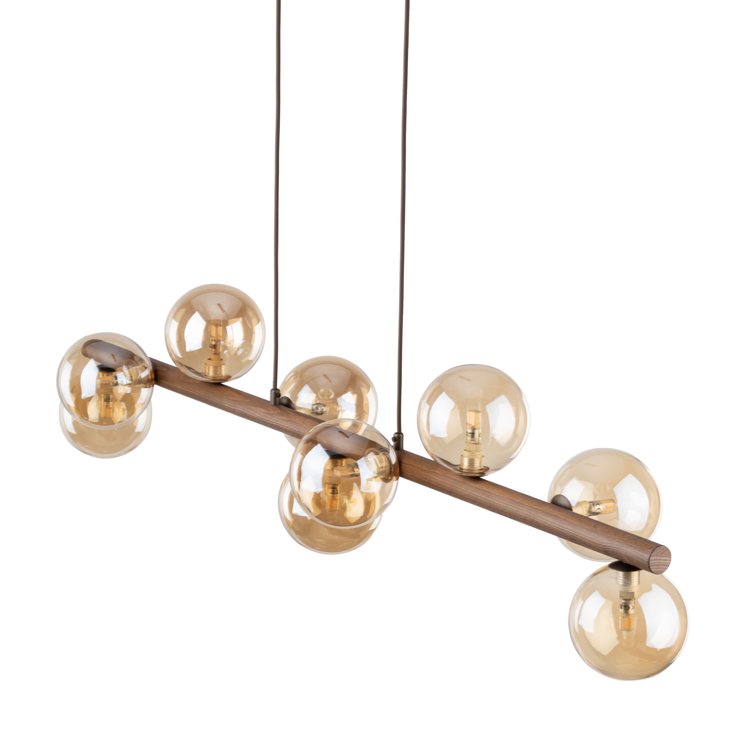 ESTERA WOOD ORZECH BURSZTYN LAMPA WISZACA 9XG9 - obrazek 4