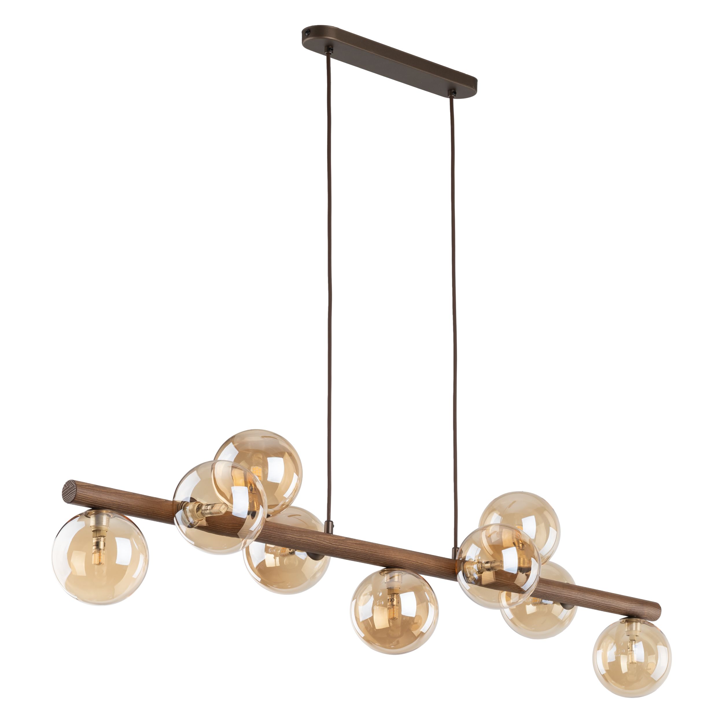 ESTERA WOOD ORZECH BURSZTYN LAMPA WISZACA 9XG9 - obrazek 5