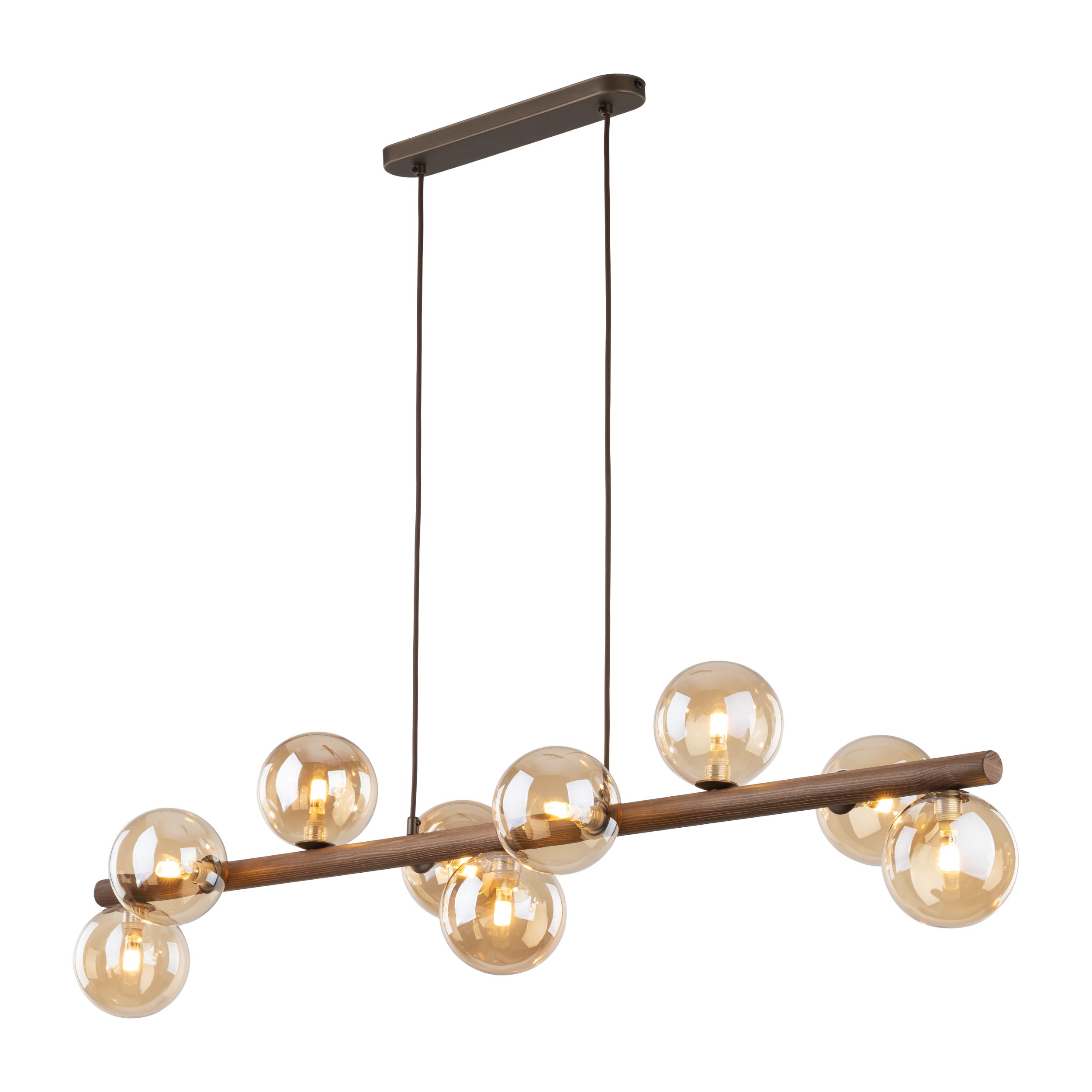 ESTERA WOOD ORZECH BURSZTYN LAMPA WISZACA 9XG9 - obrazek 6
