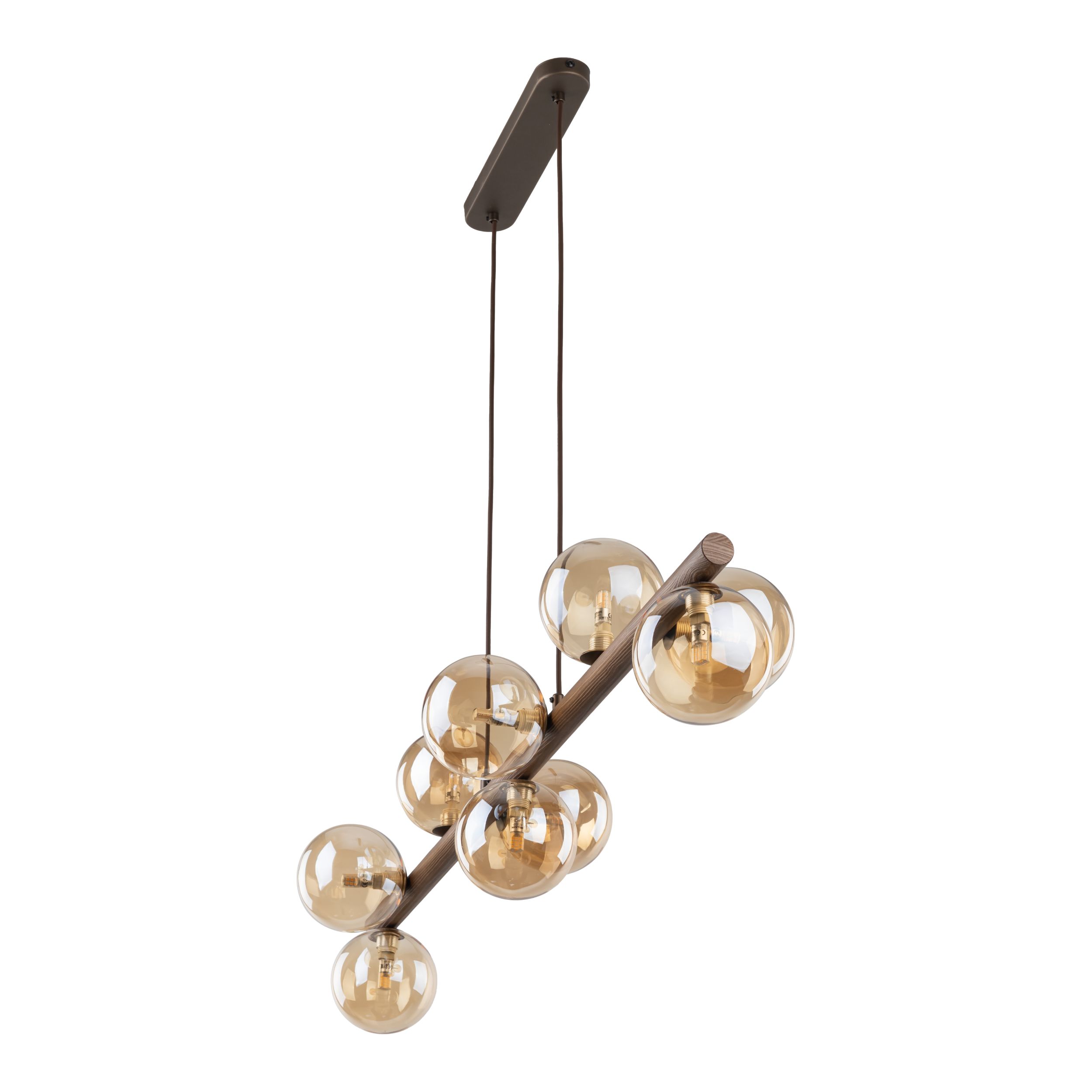 ESTERA WOOD ORZECH BURSZTYN LAMPA WISZACA 9XG9 - obrazek 7