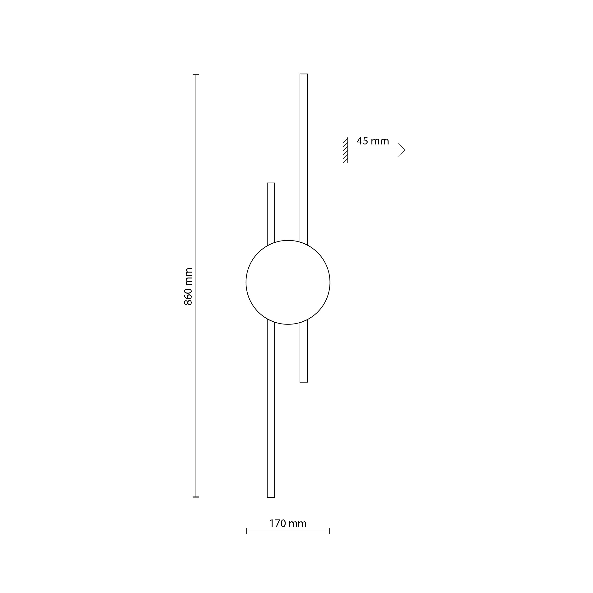 JAVA NEW BROWN KINKIET 2 LED - obrazek 6