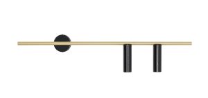 KINKIET TREVO 2 BLACK BRASS (right)