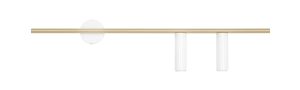 KINKIET TREVO 2 WHITE BRASS (right)