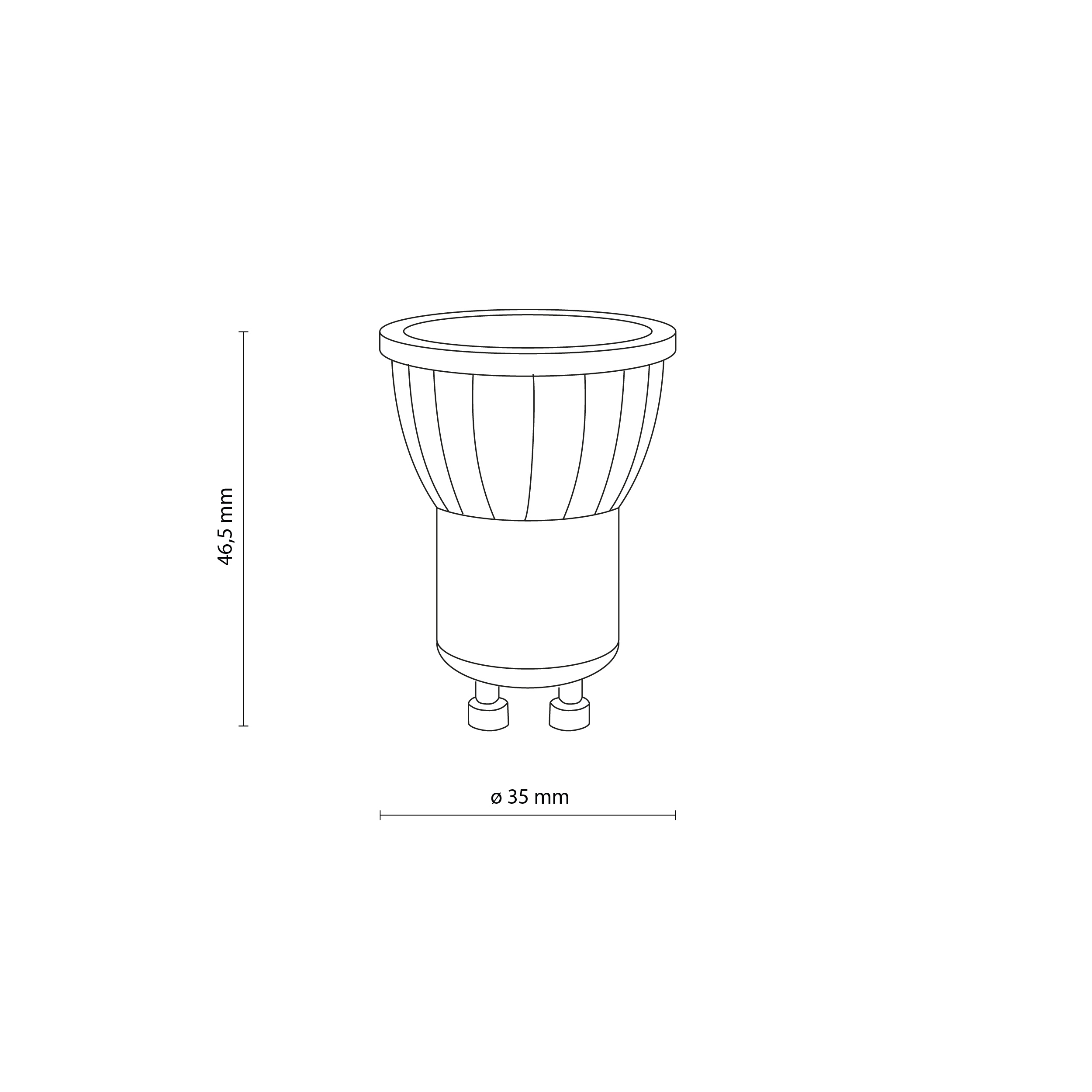 ŻARÓWKA GU10 MINI MR11 3000K WHITE - obrazek 2