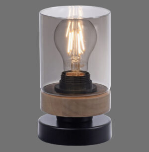 11310-18 PASQUAL LAMPA STOŁOWA CZARNY/DREWNO