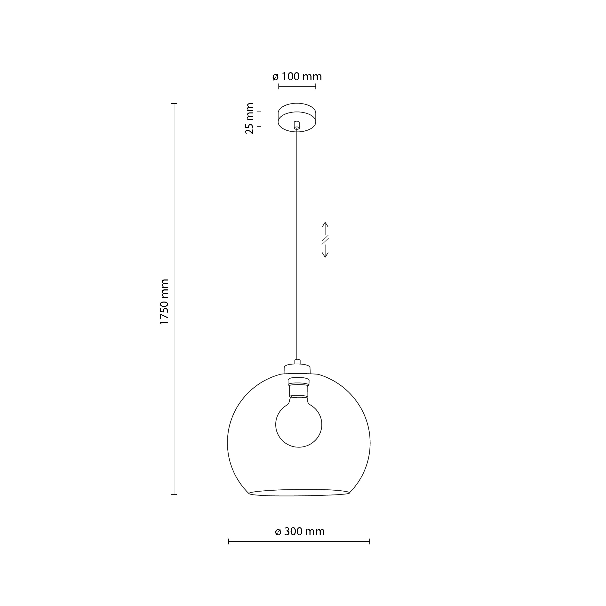 CUBUS LAMPA WISZĄCA 1 PŁ TRANSPARENT - obrazek 6