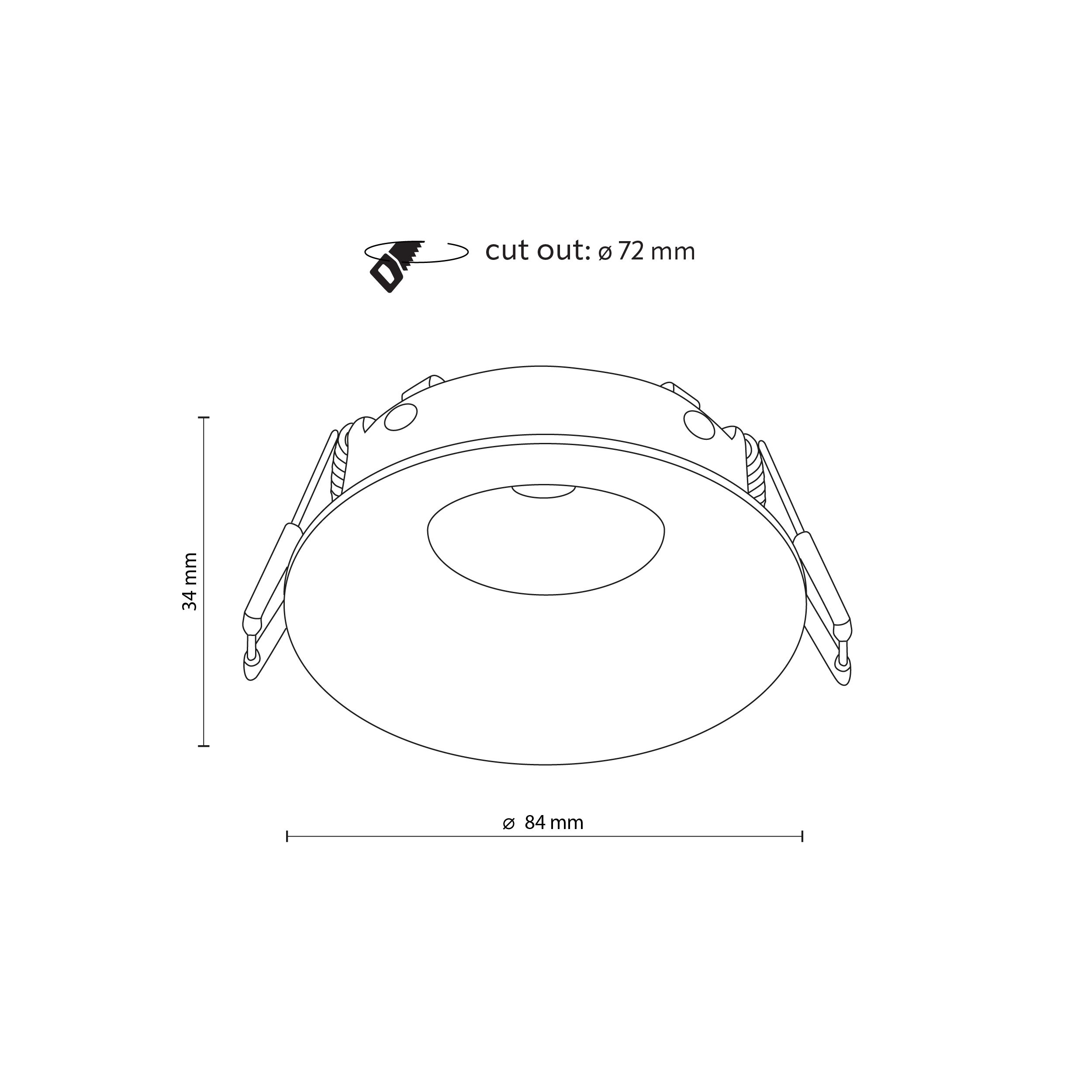 EYE OCZKO ALUMINIOWE BIAŁE IP 44 - obrazek 4