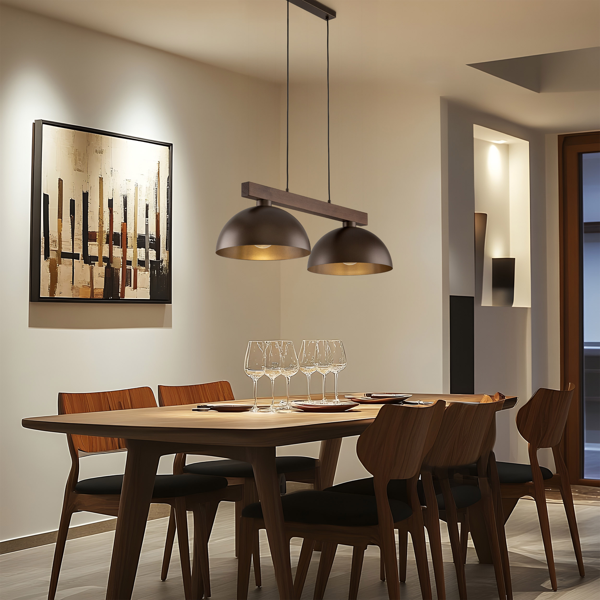 OSLO BROWN LAMPA WISZĄCA 2 - obrazek 2