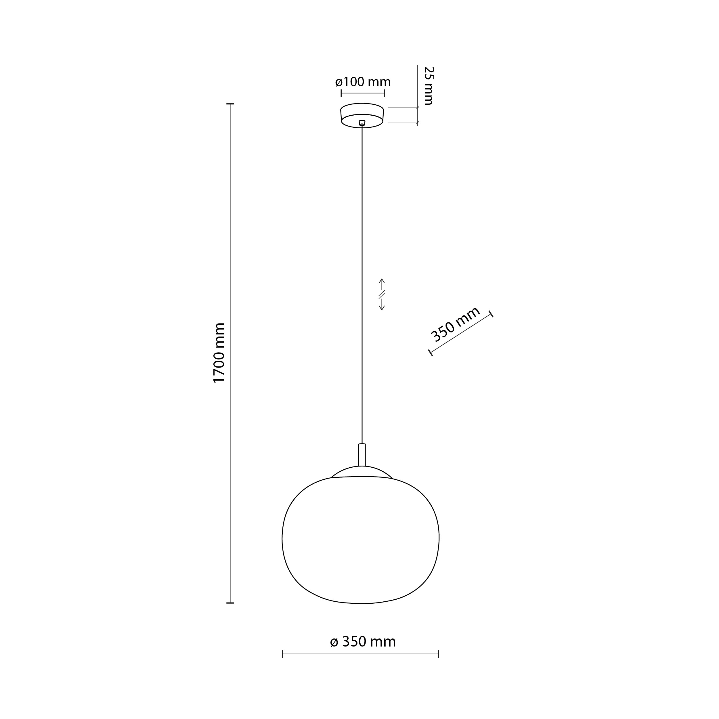 VIBE WHITE LAMPA WISZĄCA 1 350 - obrazek 7