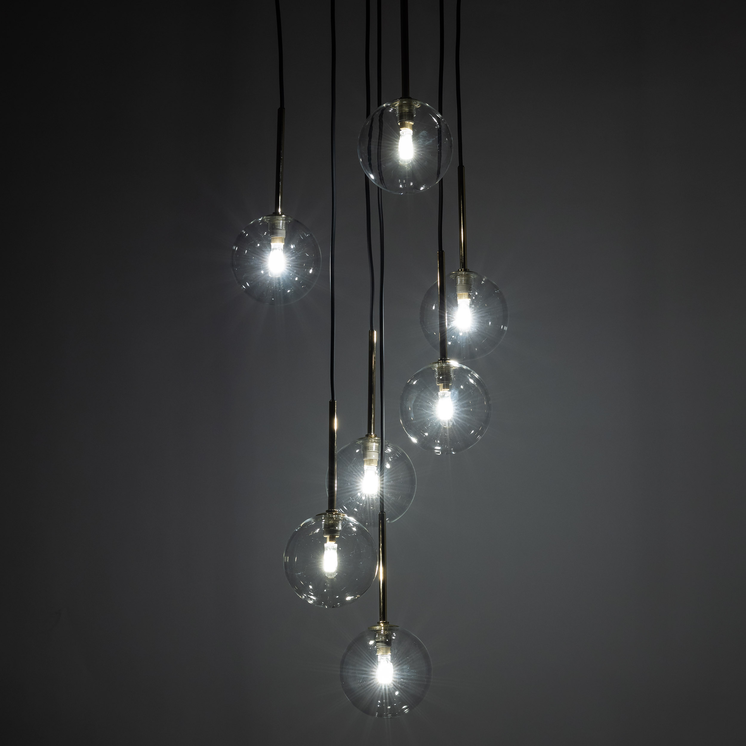 NILOS BLACK / GOLD LAMPA WISZĄCA 7 - obrazek 3