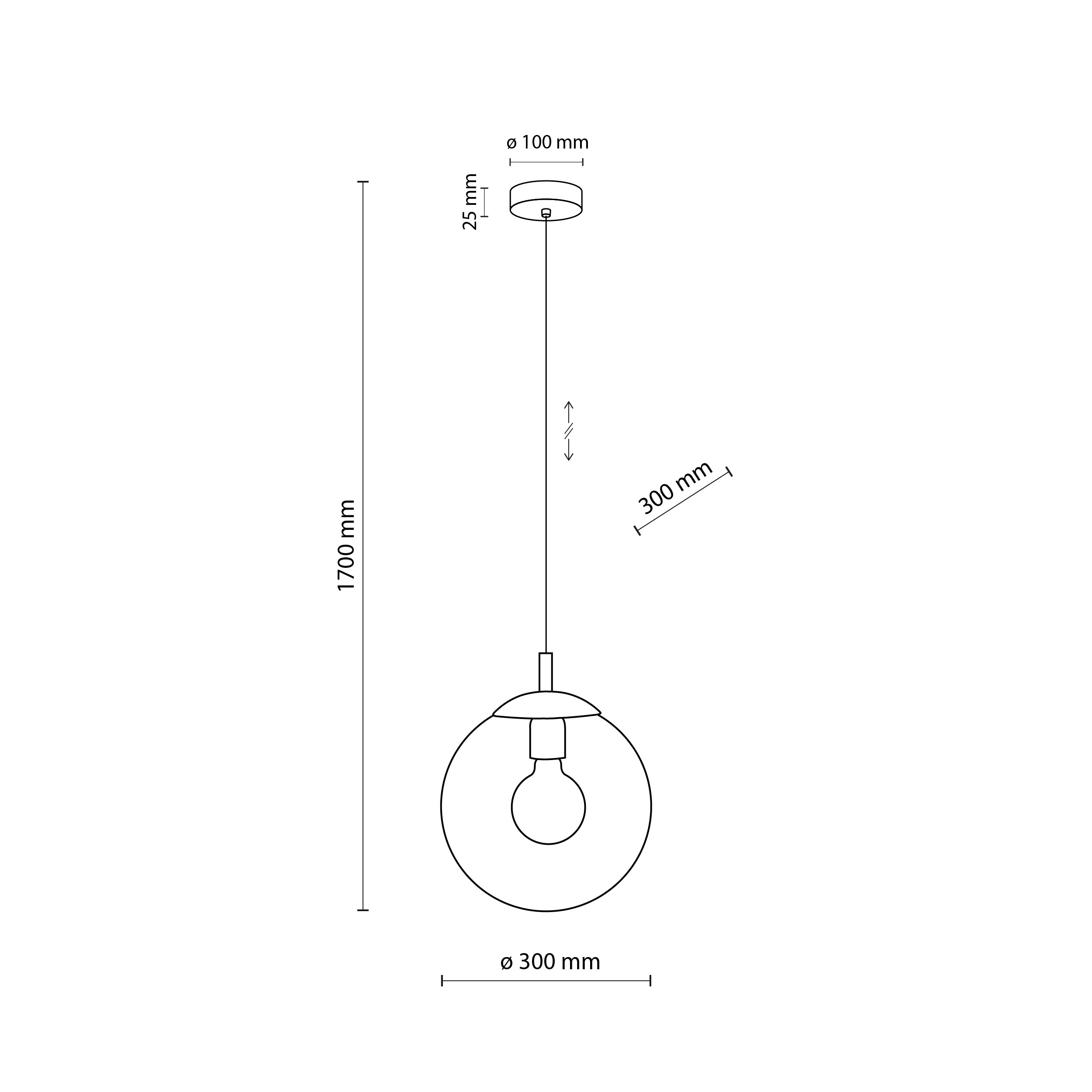 ESME GRAPHITE LAMPA WISZĄCA 1 300 - obrazek 6