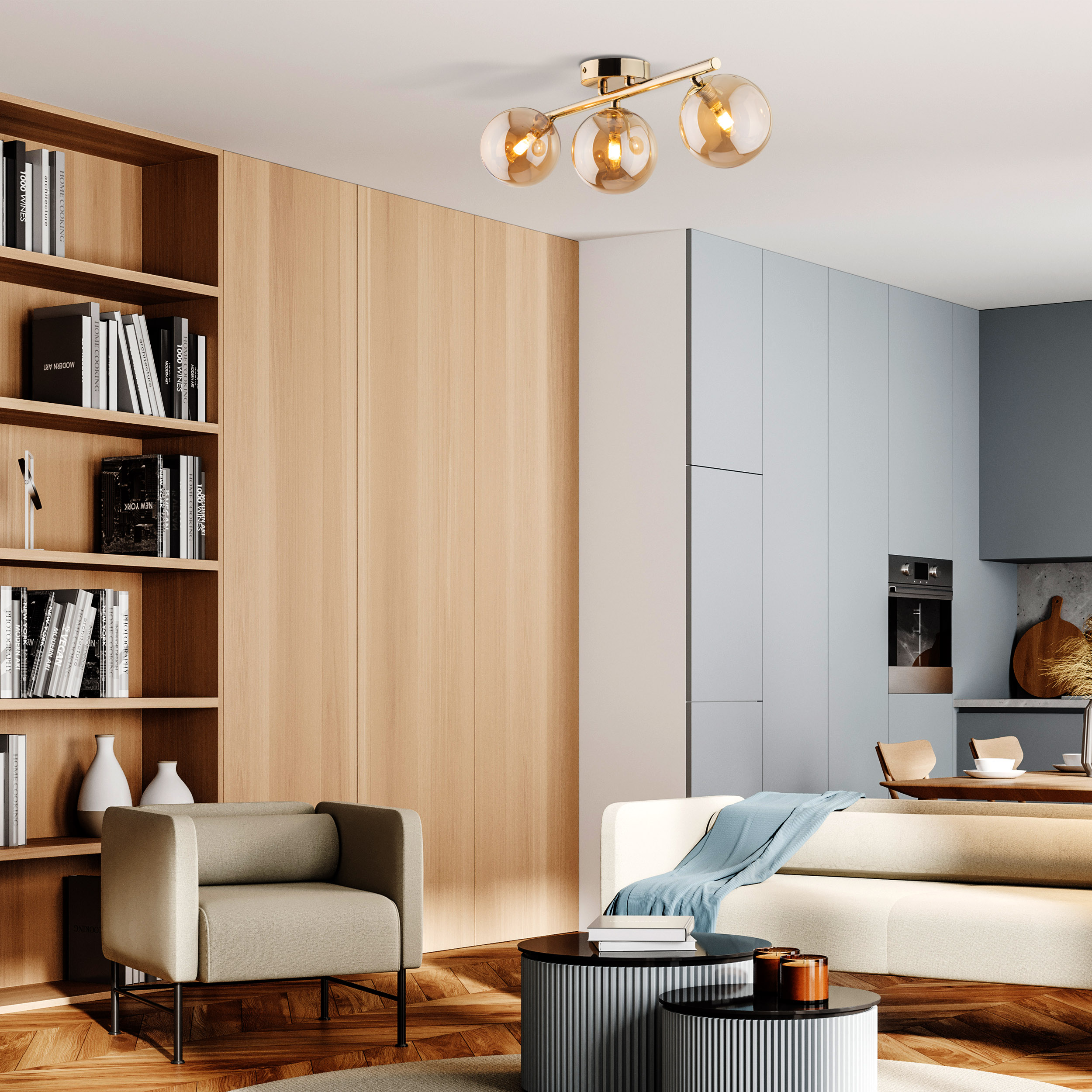 ESTERA GOLD LAMPA SUFITOWA 3 - obrazek 2