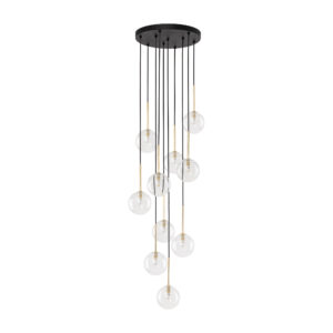 NILOS BLACK / GOLD LAMPA WISZĄCA 10