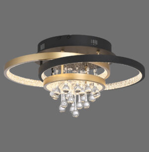 6267-68 ROTAZO LAMPA SUFITOWA CZARNY/MOSIĄDZ