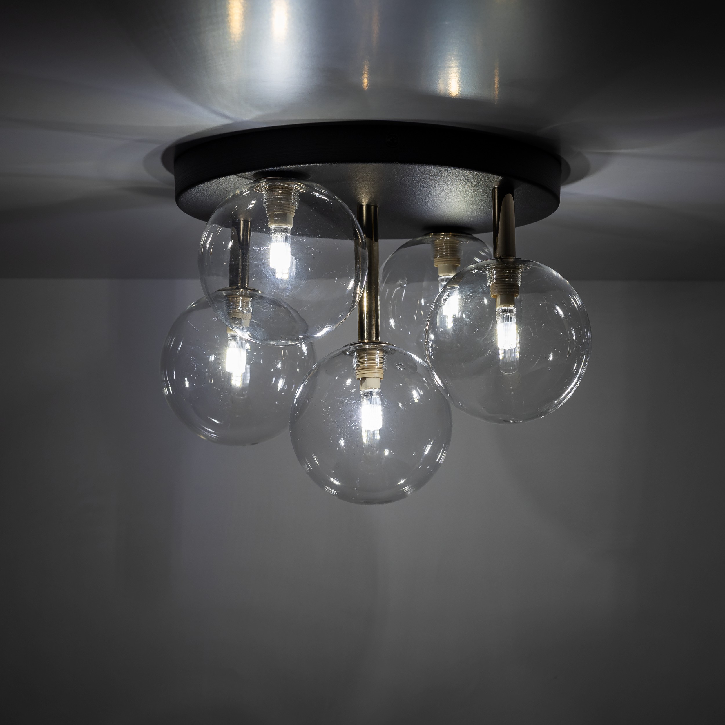 NILOS BLACK / GOLD LAMPA SUFITOWA 5PŁ - obrazek 2