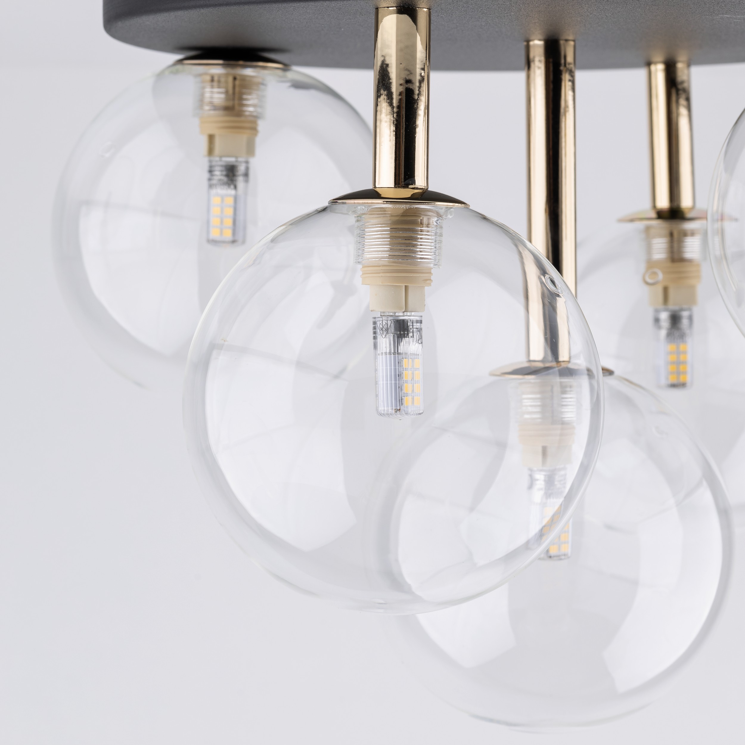 NILOS BLACK / GOLD LAMPA SUFITOWA 5PŁ - obrazek 3