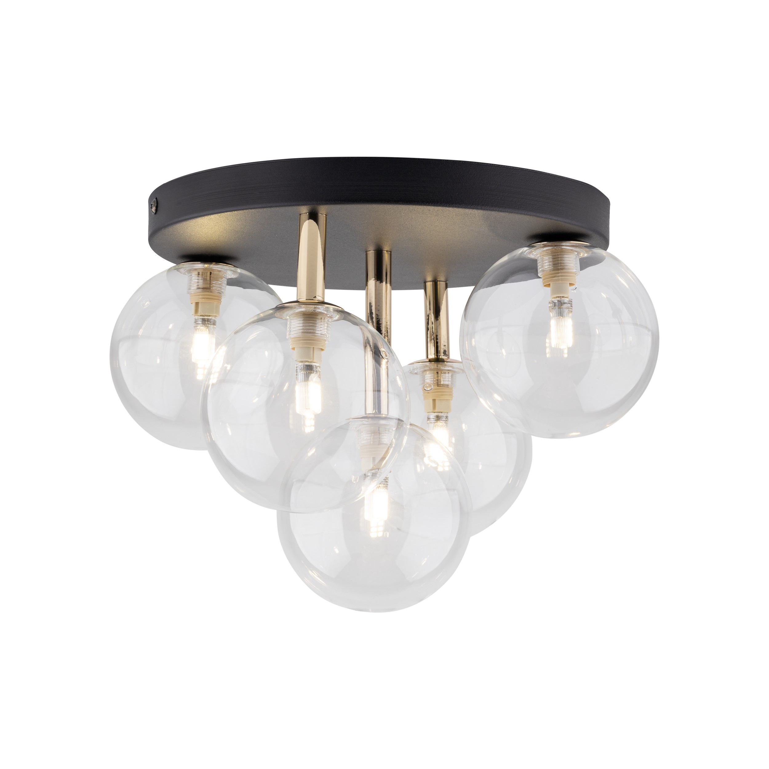 NILOS BLACK / GOLD LAMPA SUFITOWA 5PŁ - obrazek 4