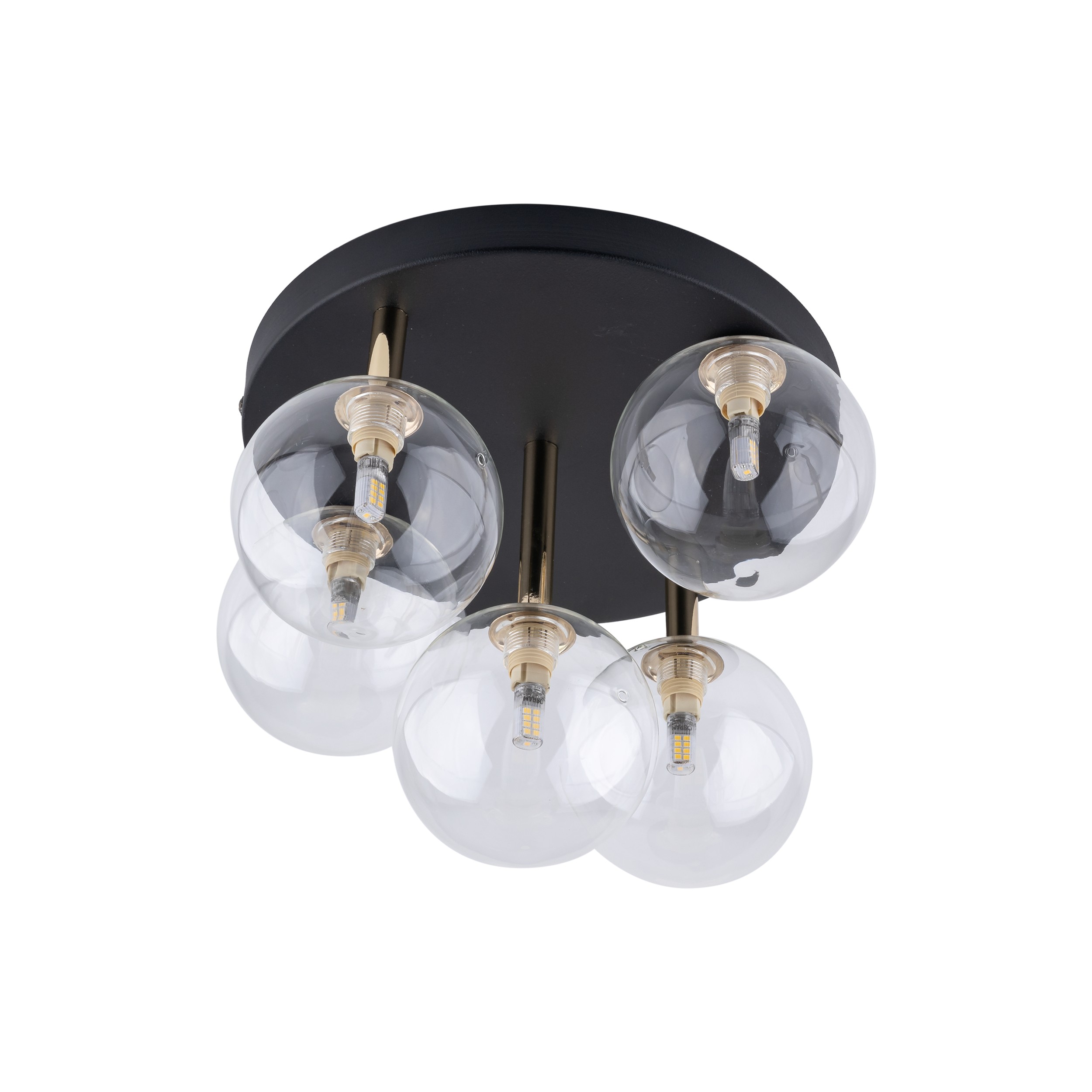 NILOS BLACK / GOLD LAMPA SUFITOWA 5PŁ - obrazek 5