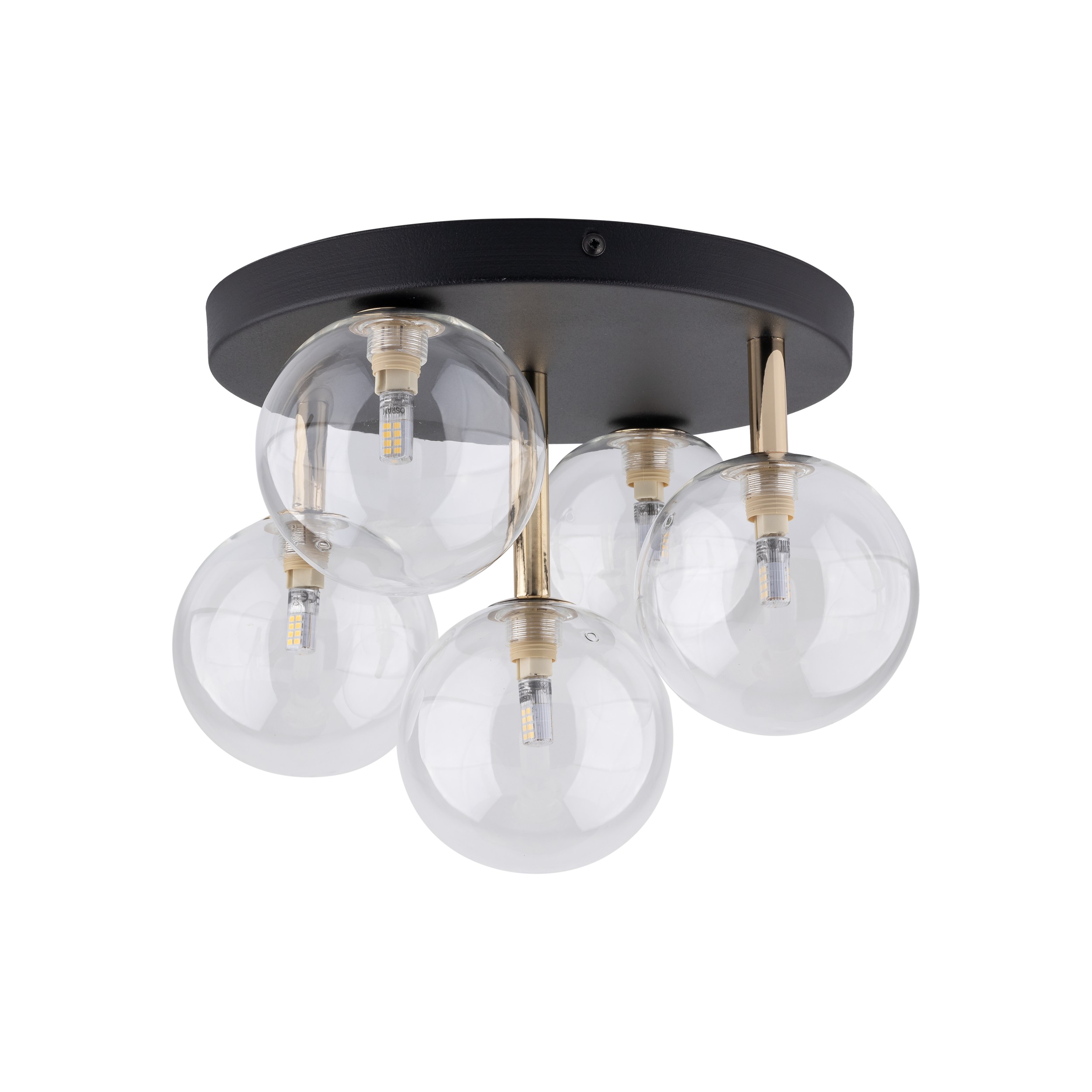 NILOS BLACK / GOLD LAMPA SUFITOWA 5PŁ - obrazek 6