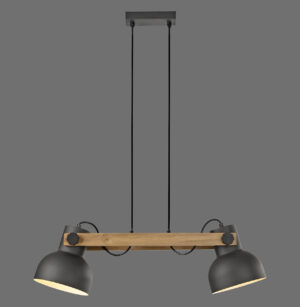 15742-18 CUP 2.0 LAMPA WISZĄCA CZARNY/DREWNO