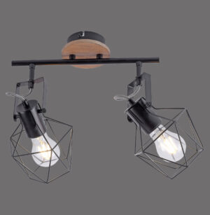 15672-78 JARO LAMPA SUFITOWA CZARNY/DREWNO