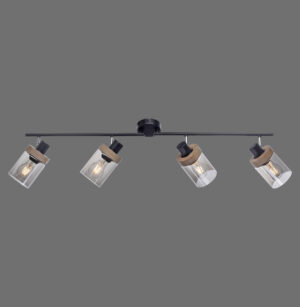 11313-18 PASQUAL LAMPA SUFITOWA CZARNY/DREWNO